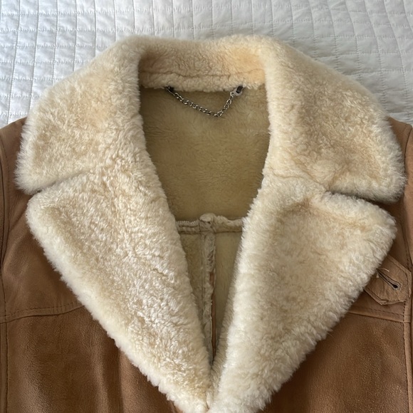 Vintage Shearling Coat | lambskin | suede | sz 44 - Picture 4 of 11